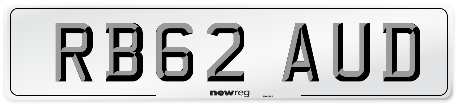 RB62 AUD Number Plate from New Reg